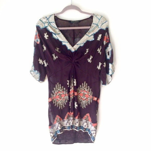 All Saints Sequined Aztec Chariot Dress - Picture 3 of 8